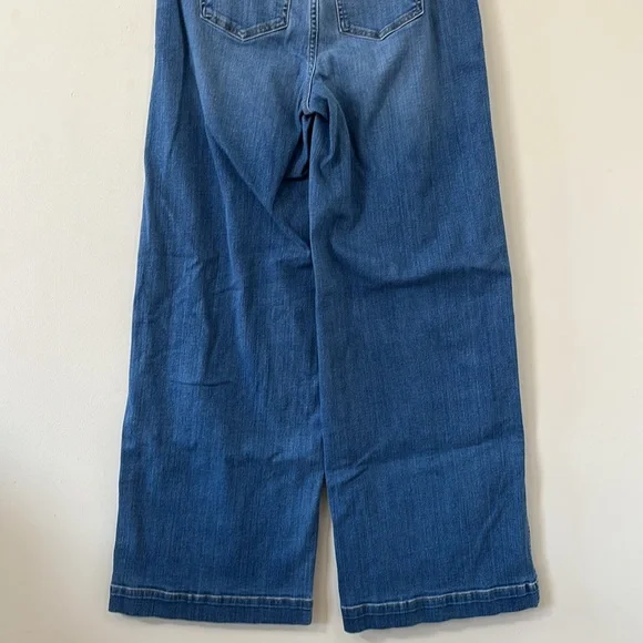 Spanx Seamed Front Wide Leg Jeans Vintage Indigo Size Medium - Picture 8 of 12
